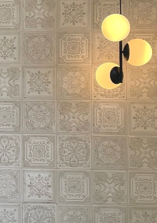 pressed tin feature wall tiles Sydney